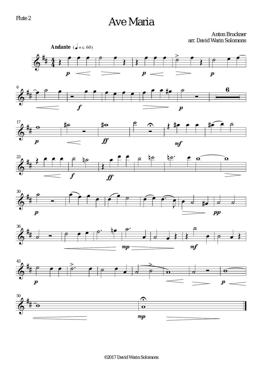 Ave maria for flute choir Flute Choir scores gallery preview page 5