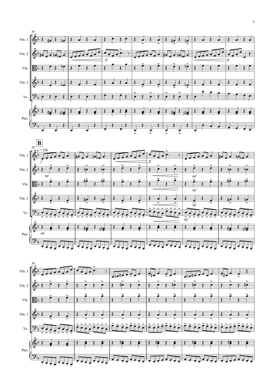In the Hall of the Mountain King for String Quartet String Quartet scores gallery preview page 3