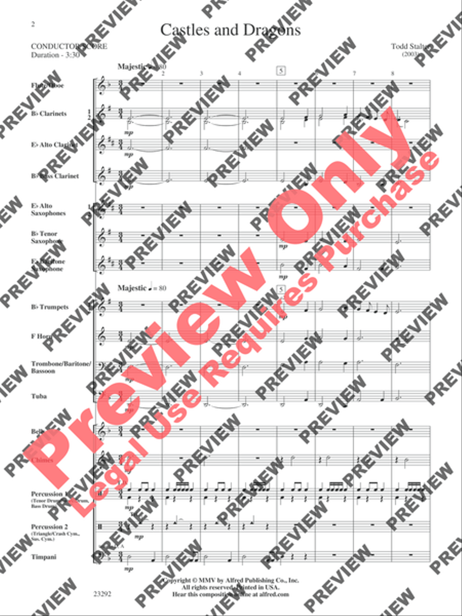 Castles and Dragons Castles and Dragons Concert Band scores gallery preview page 15