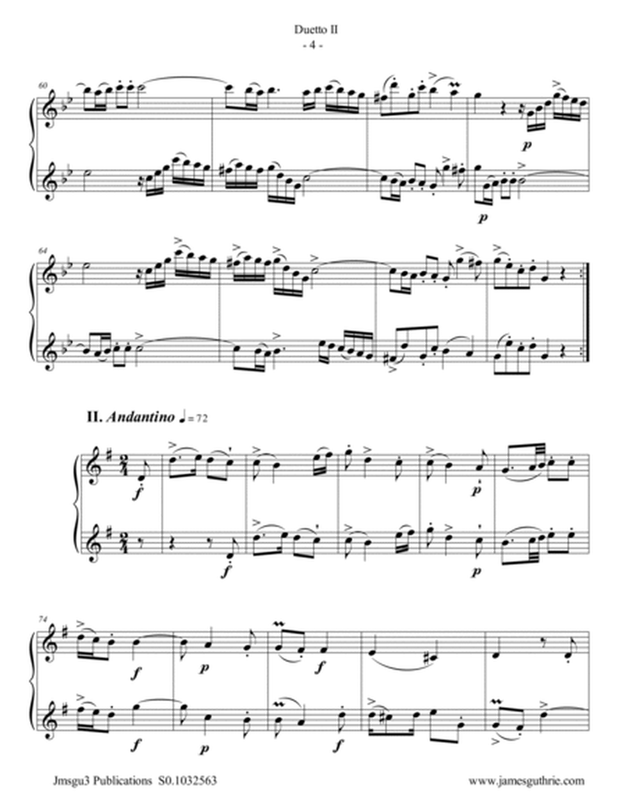 Quantz: Duetto Op. 2 No. 2 for Trombone Duo image number null