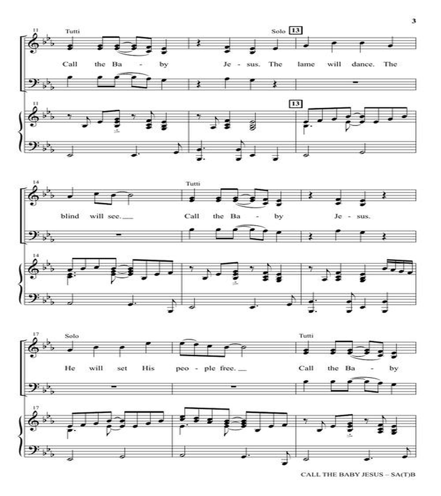 Call the Baby Jesus (New Edition) SA scores gallery preview page 4