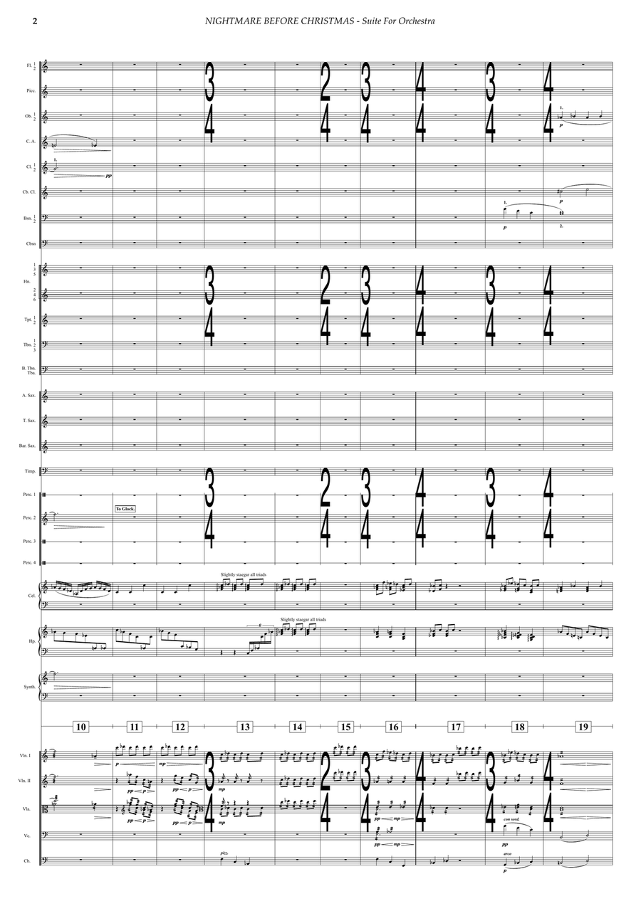Medley: Overture with This Is Halloween, What's This?, Making Christmas, and Poor Jack Full Orchestra scores gallery preview page 5