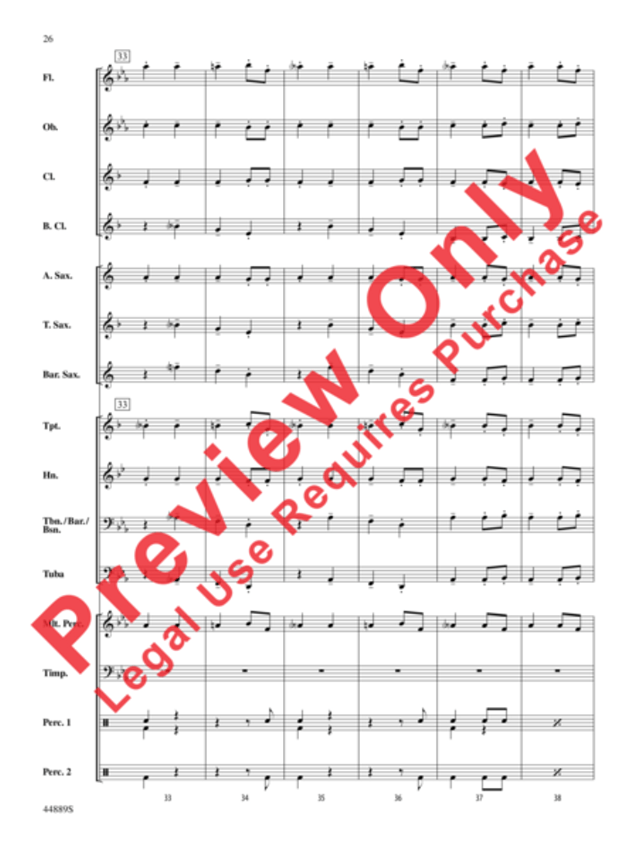Three Miniature Nutcrackers Concert Band scores gallery preview page 26