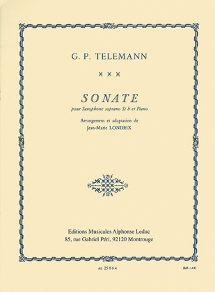 Book cover for Sonata (soprano Saxophone And Piano)