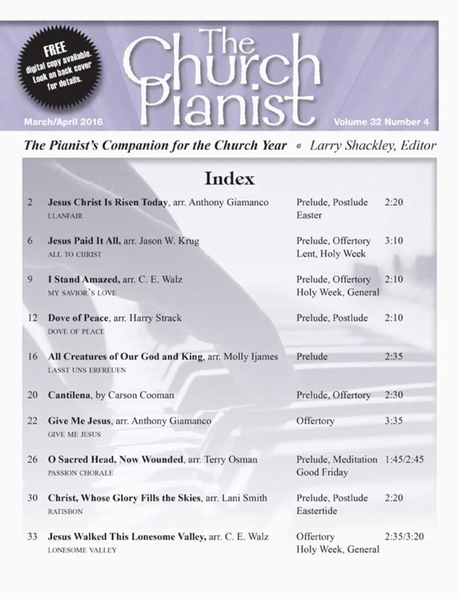The Church Pianist Mar/Apr 2016 - Magazine Issue