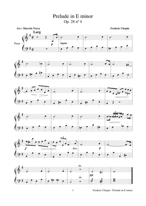 Prelude in E minor Op 28 nº 4
