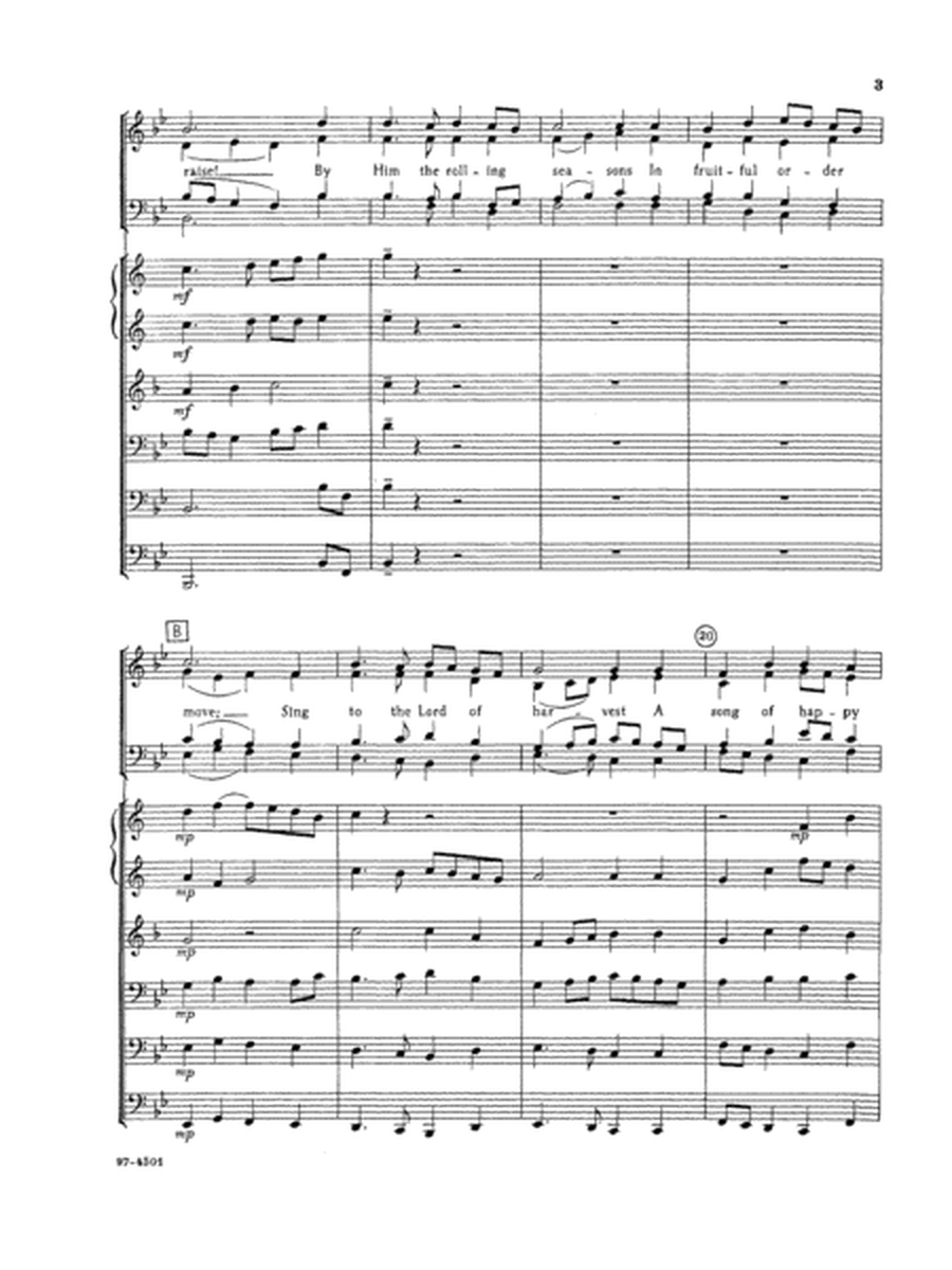 Sing to the Lord of Harvest (Full Score, Instrumental Parts)