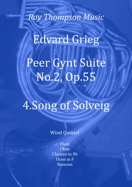 Grieg: Peer Gynt Suite No.2 Op.55 No.4 Song of Solveig - wind quintet image number null