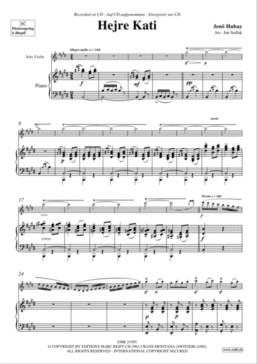 Hejre Kati Violin Solo scores gallery preview page 4