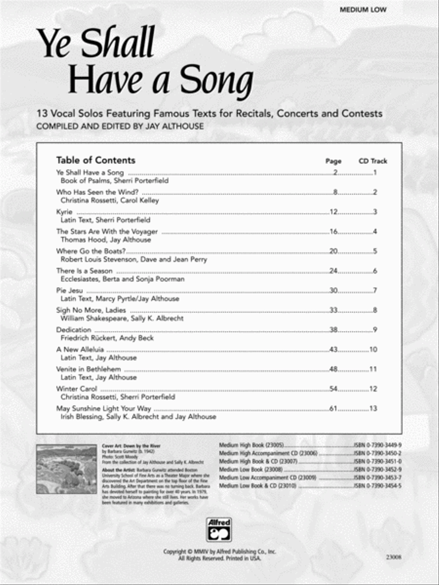 Ye Shall Have a Song Medium-Low Voice scores gallery preview page 2