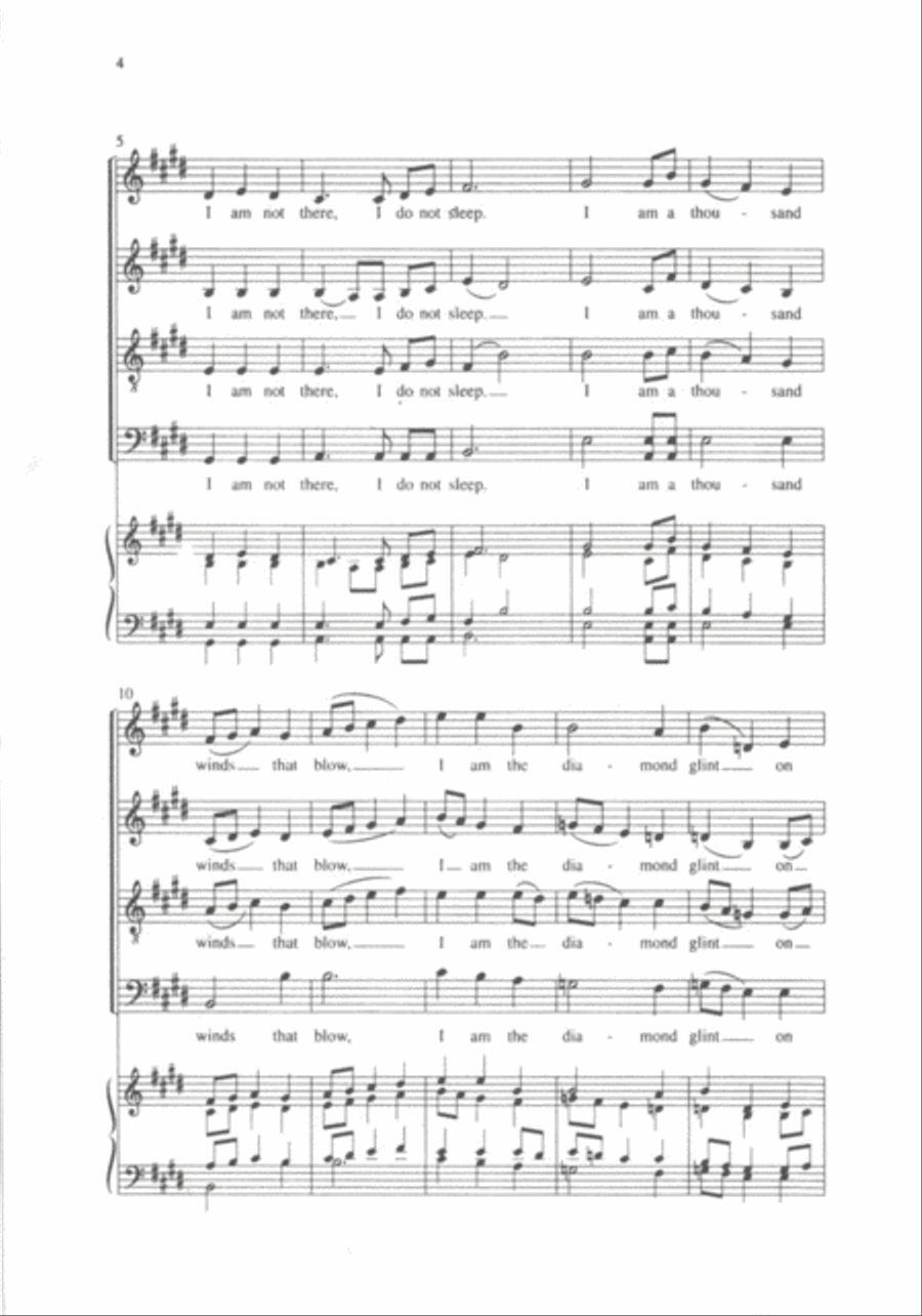 In Remembrance 4-Part scores gallery preview page 3