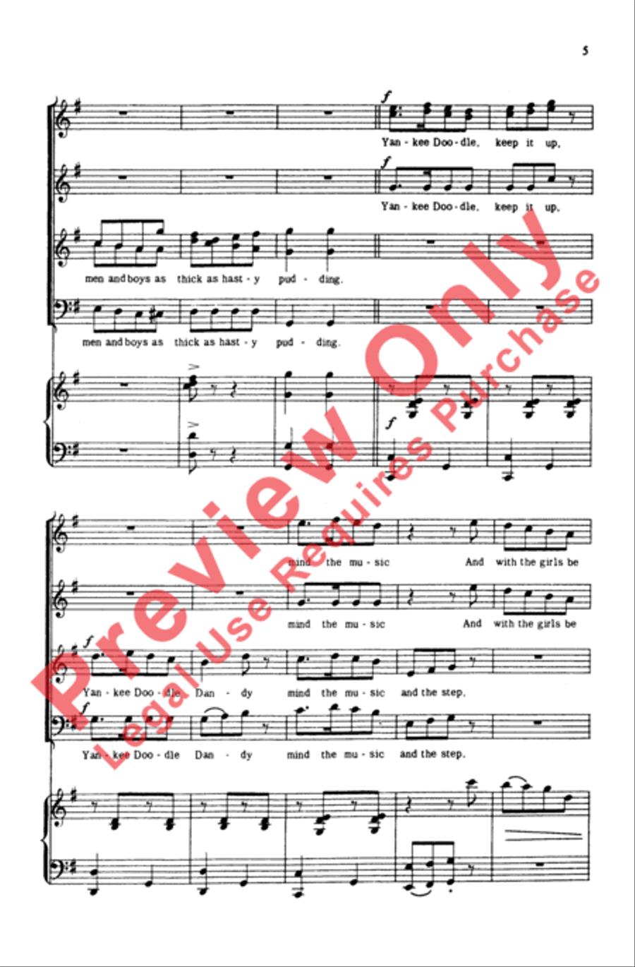 Yankee Doodle 4-Part scores gallery preview page 5