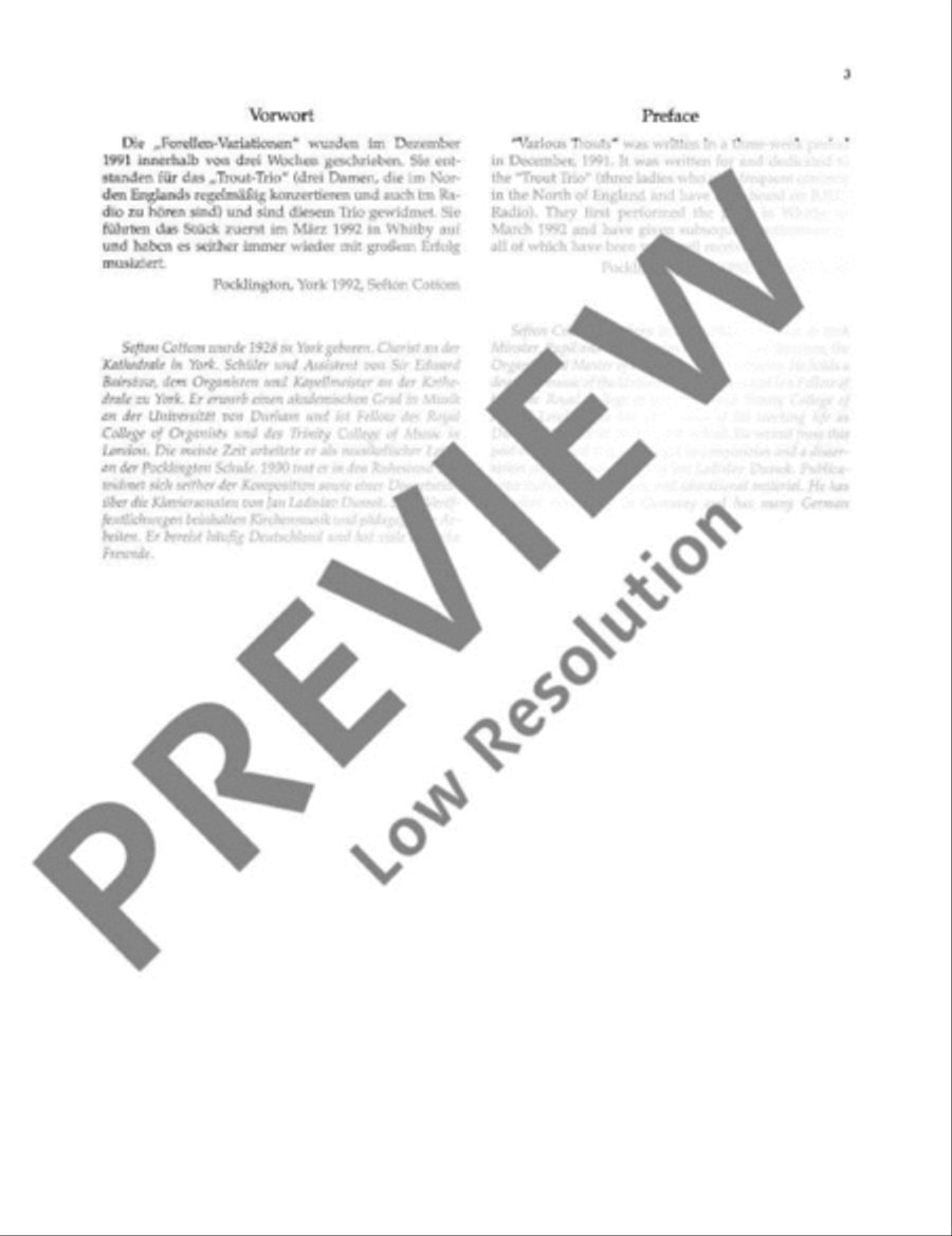 Various Trouts Flute scores gallery preview page 4