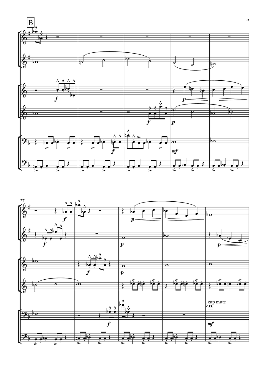 Brass Sextet - Allegro Spiritoso Small Ensemble scores gallery preview page 5