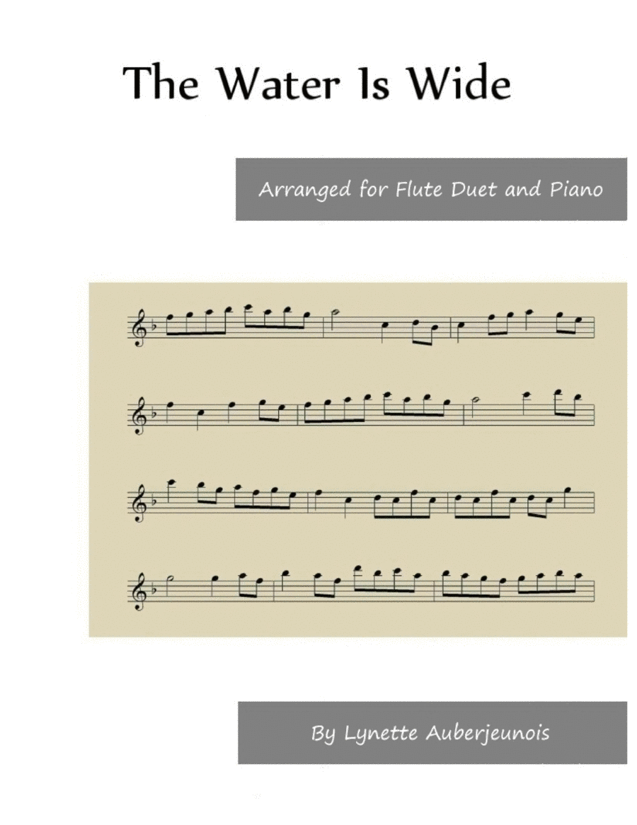 The Water Is Wide - Flute Duet and Piano image number null