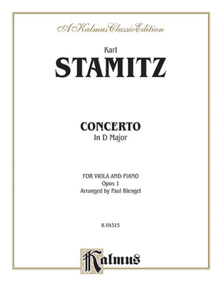 Book cover for Concerto in D Major, Op. 1