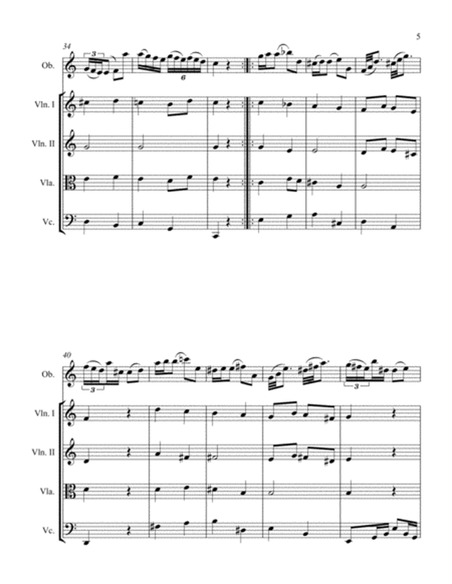Sonata in A Minor for Oboe and String Quartet III. Vivace
