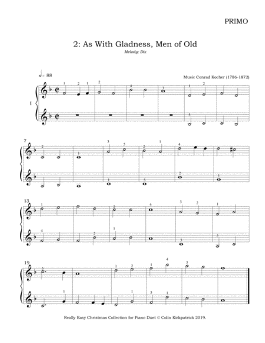Really Easy Christmas Collection (20 carols and hymns for piano duet) Easy Piano scores gallery preview page 6