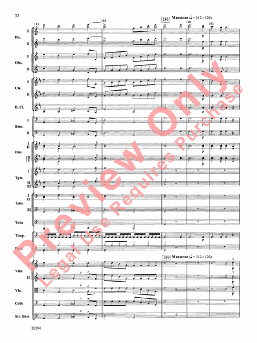 Symphony No. 9 (Fourth Movement) Full Orchestra scores gallery preview page 33