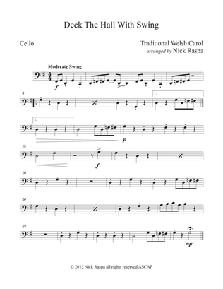 Deck The Hall With Swing - Cello part