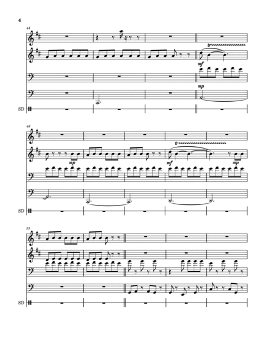 Namma Satham Brass Quartet scores gallery preview page 5
