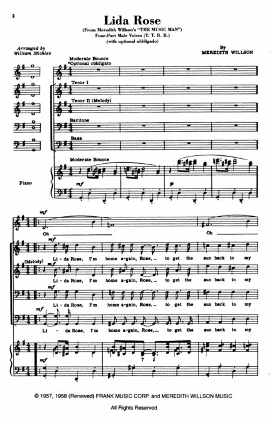 <br>Sheet music extract