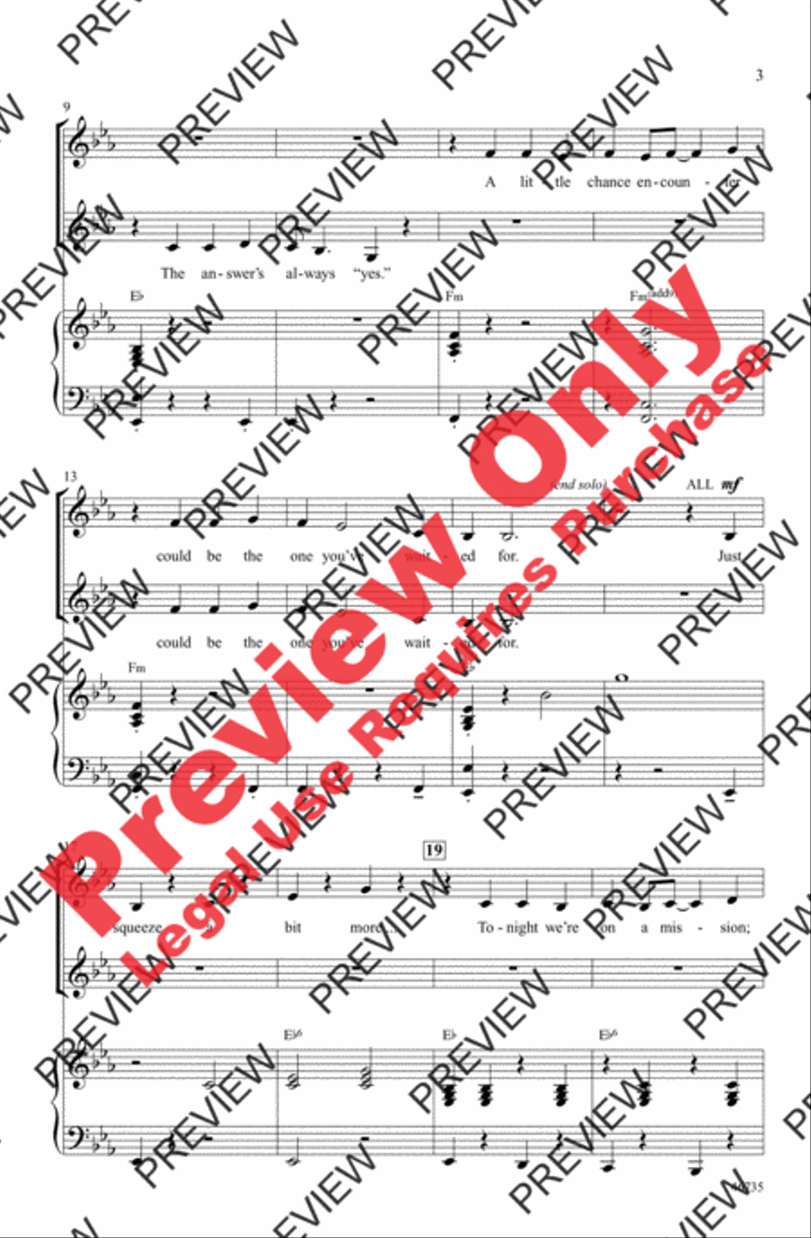 Someone in the Crowd by Pasek and Paul SSAA - Sheet Music page 3