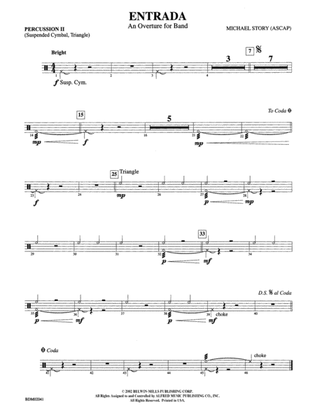 Entrada (An Overture for Band): 2nd Percussion