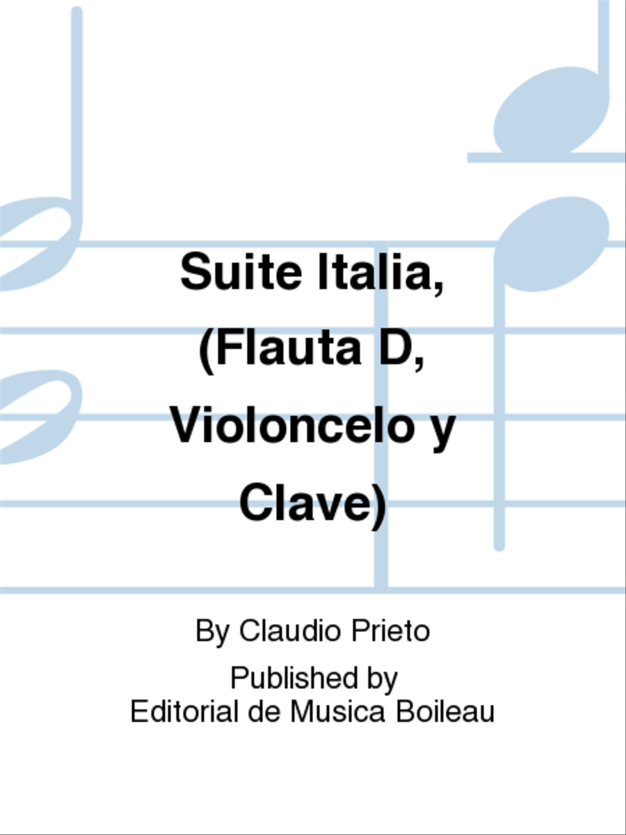 Suite Italia, (Flauta D, Violoncelo y Clave) Recorder scores gallery preview page 1