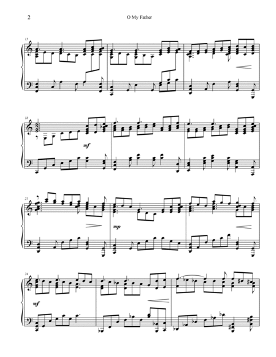 O My Father - piano solo, advanced