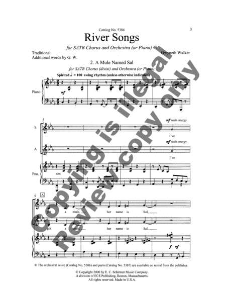 River Songs: 2. A Mule named Sal