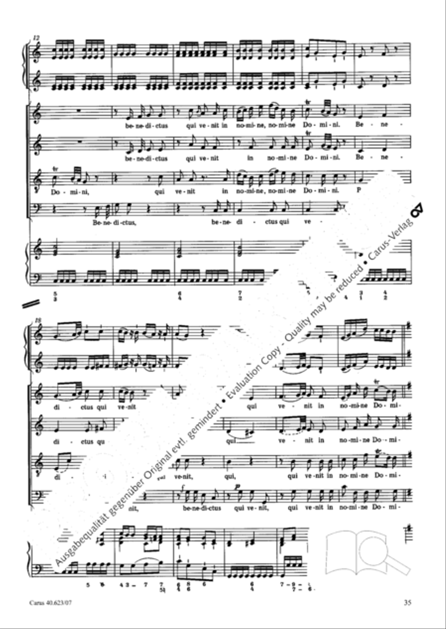 Missa brevis in G major Missa brevis in G major 4-Part scores gallery preview page 36