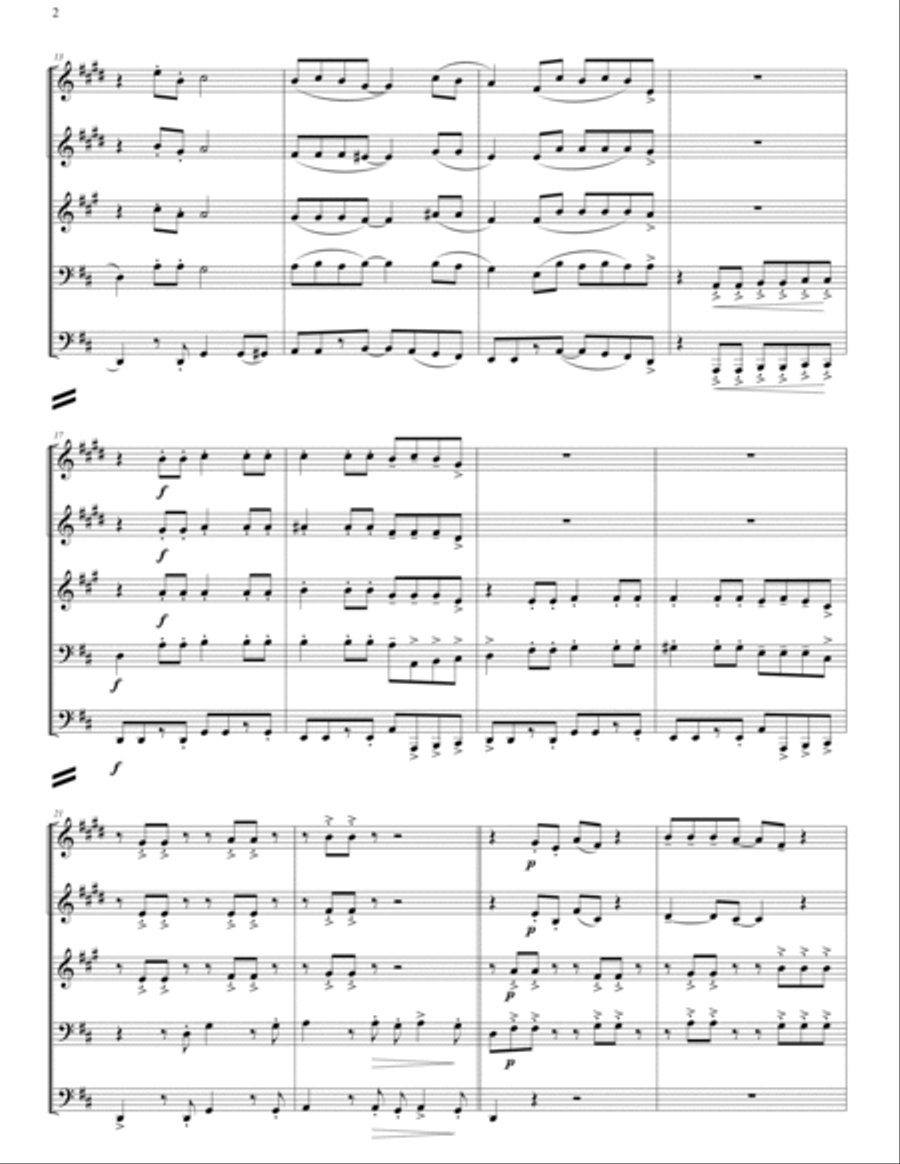 Summer Nights Summer Nights Brass Ensemble scores gallery preview page 5