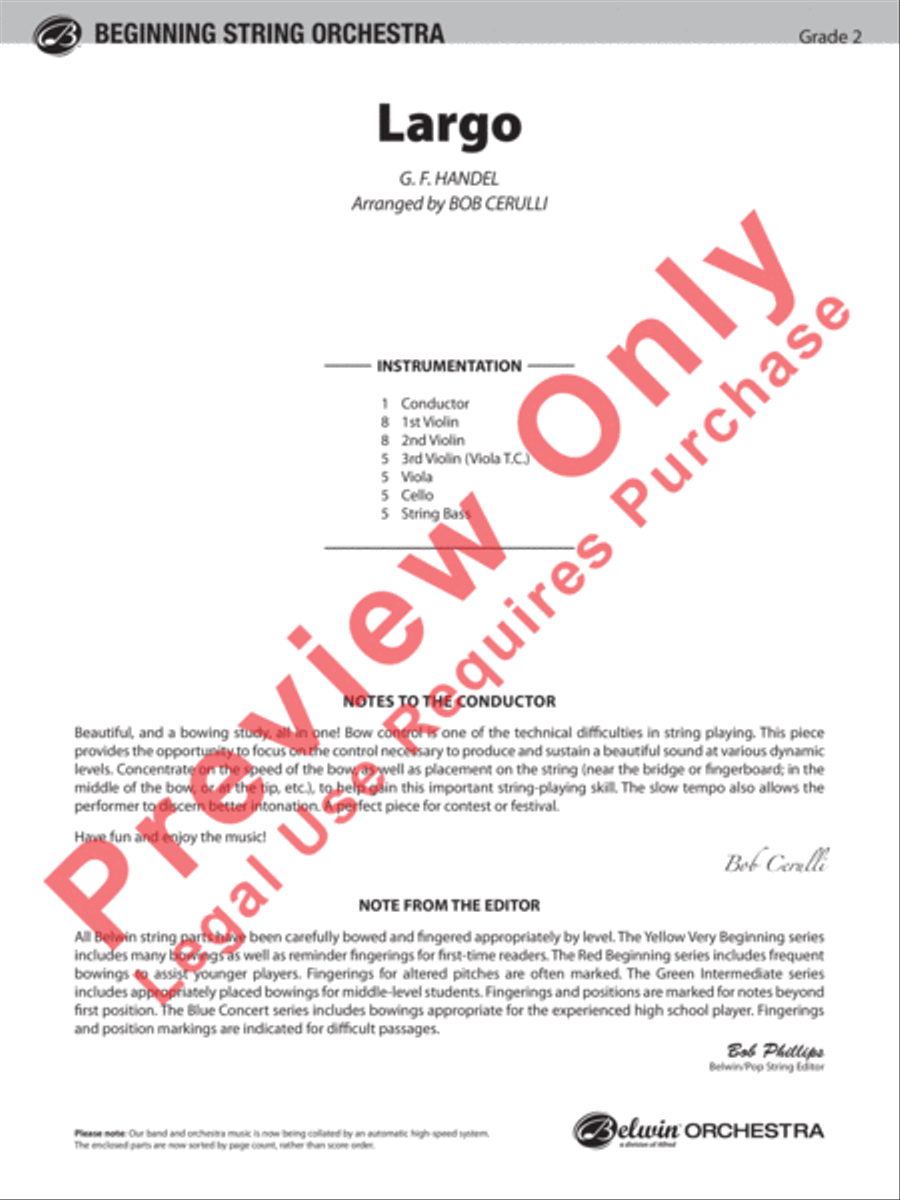 Largo Largo String Orchestra scores gallery preview page 2