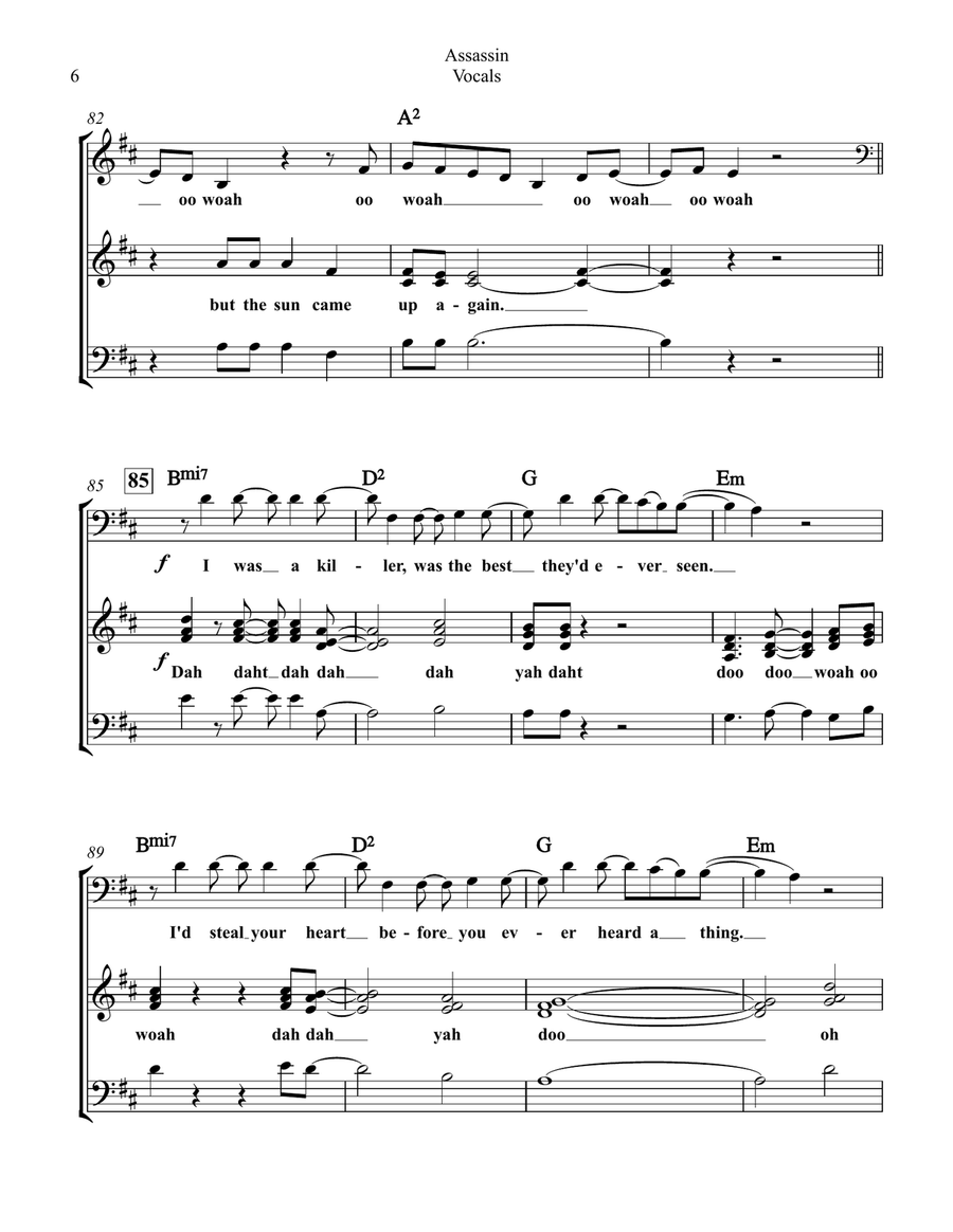 Assassin 3-Part scores gallery preview page 6