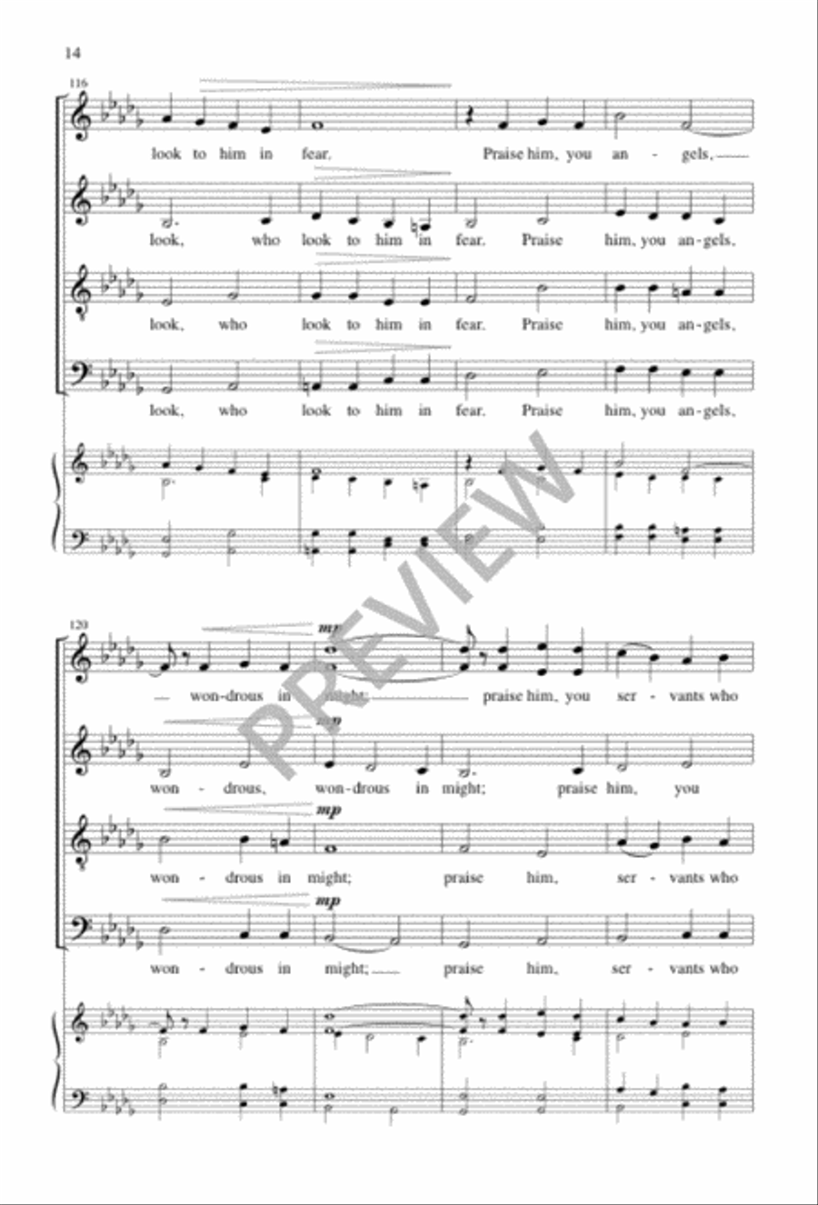 O Come, My Soul, Sing Praise to God O Come, My Soul, Sing Praise to God 4-Part scores gallery preview page 13