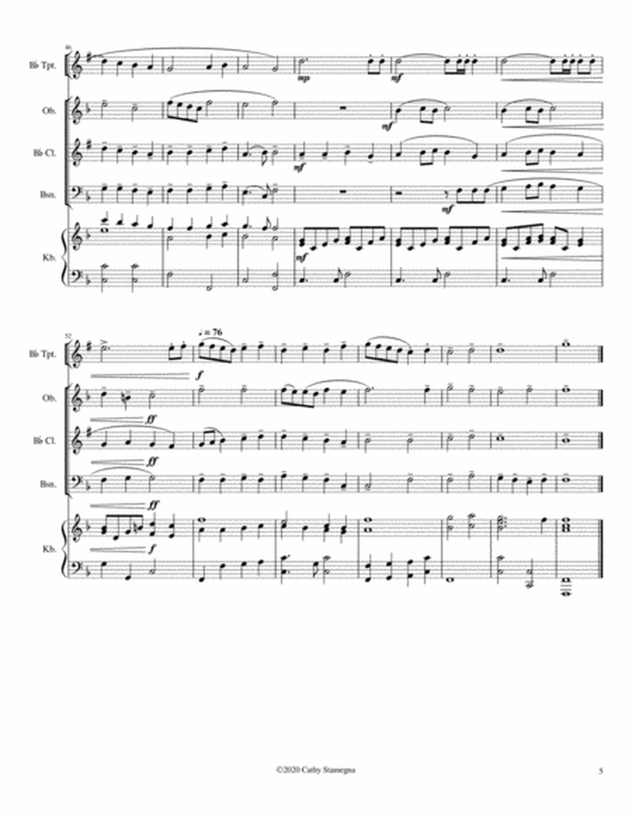 Alleluia! Alleluia! - (Ode to Joy) - Woodwind Trio (Oboe, Bb Clarinet, Bassoon), Acc., Opt. Bb Tpt. image number null