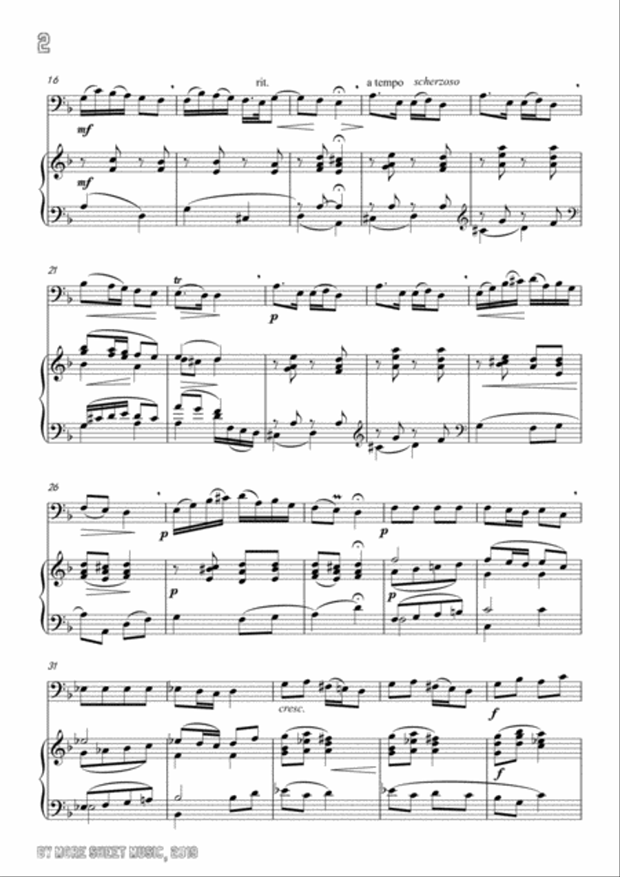 Pergolesi-Se tu m'ami,for Cello and Piano Pergolesi-Se tu m'ami,for Cello and Piano Piano scores gallery preview page 4