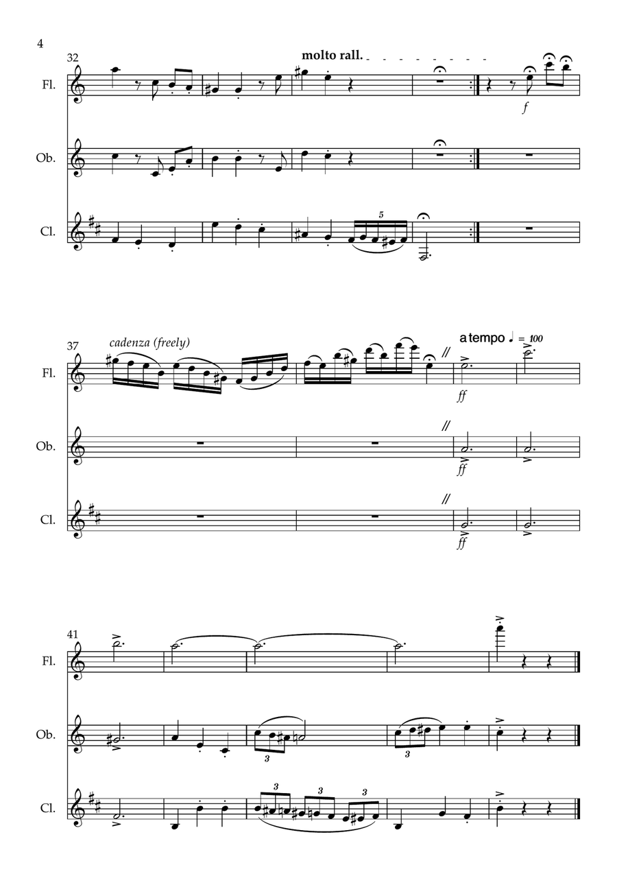 Fur Elise Piece Fur Elise Piece Woodwind Trio scores gallery preview page 4