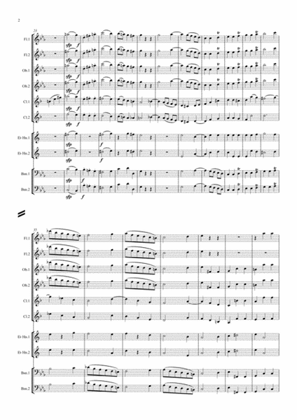 Mozart: Serenade No.12 in C minor "Nachtmusik" K388 Mvt.III Menuetto and Trio - wind dectet image number null