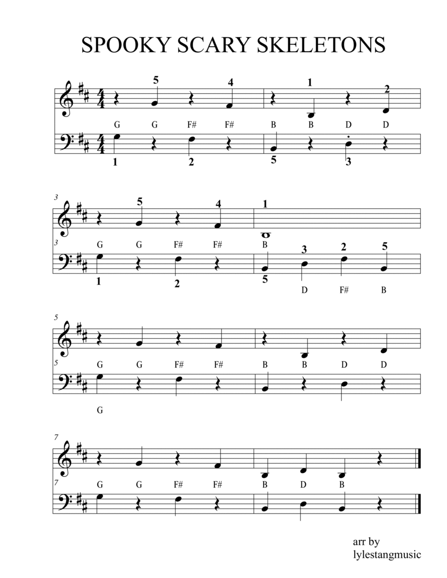 Spooky Scary Skeletons Small Ensemble scores gallery preview page 1