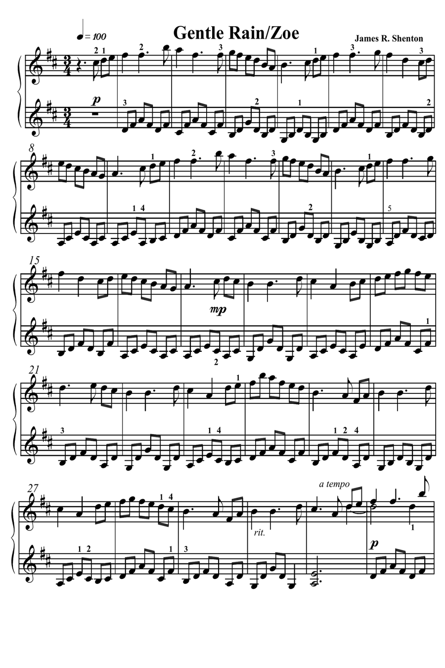 Five pieces for piano Piano Solo scores gallery preview page 1