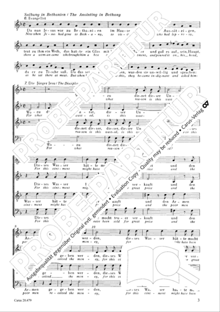 St. Matthew Passion (Matthaus-Passion) 4-Part scores gallery preview page 10