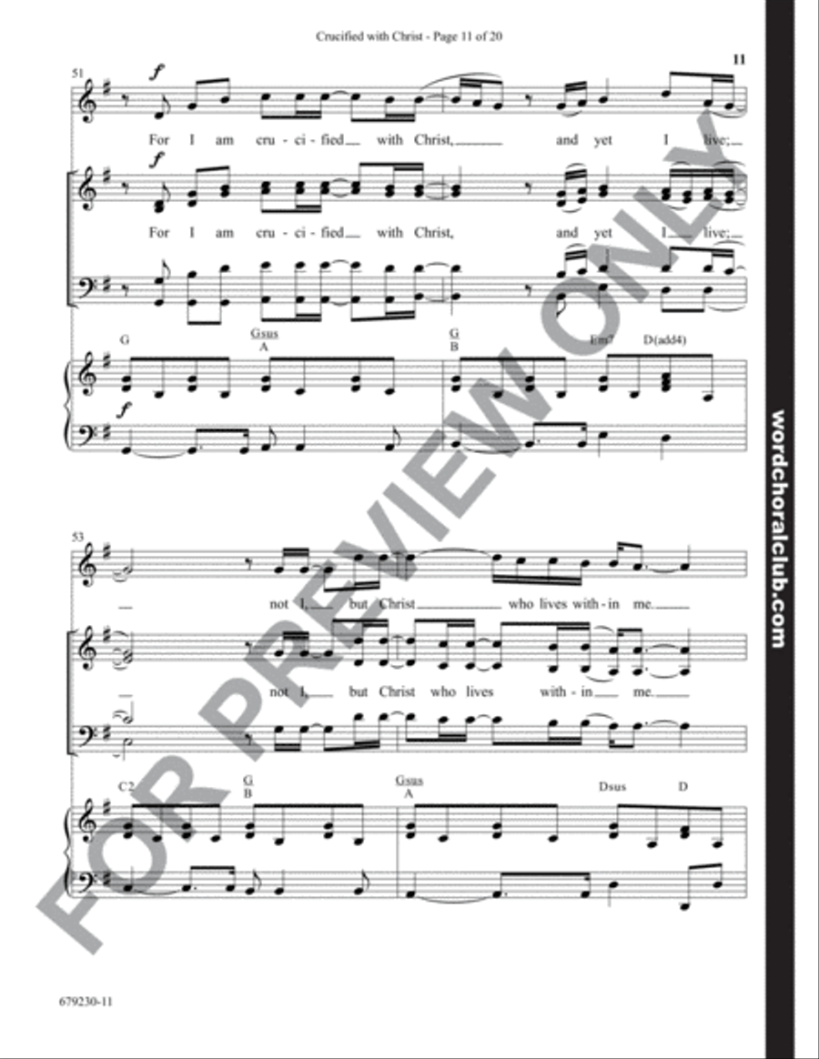 Crucified with Christ - Anthem 4-Part scores gallery preview page 11