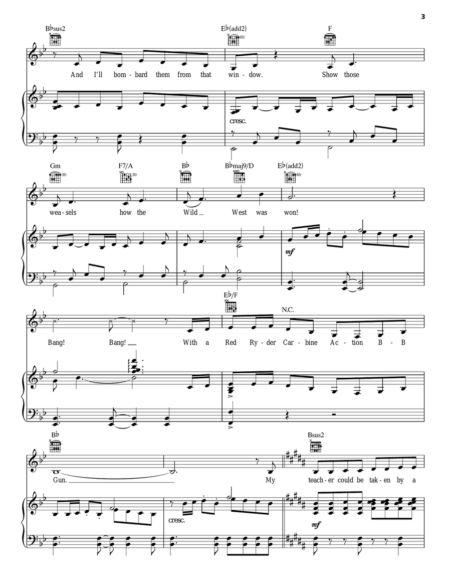 Red Ryder Carbine Action BB Gun Piano, Vocal, Guitar scores gallery preview page 3