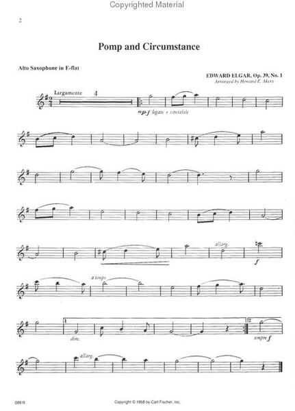 Festival Performance Solos - Volume 1 (Alto Saxophone)
