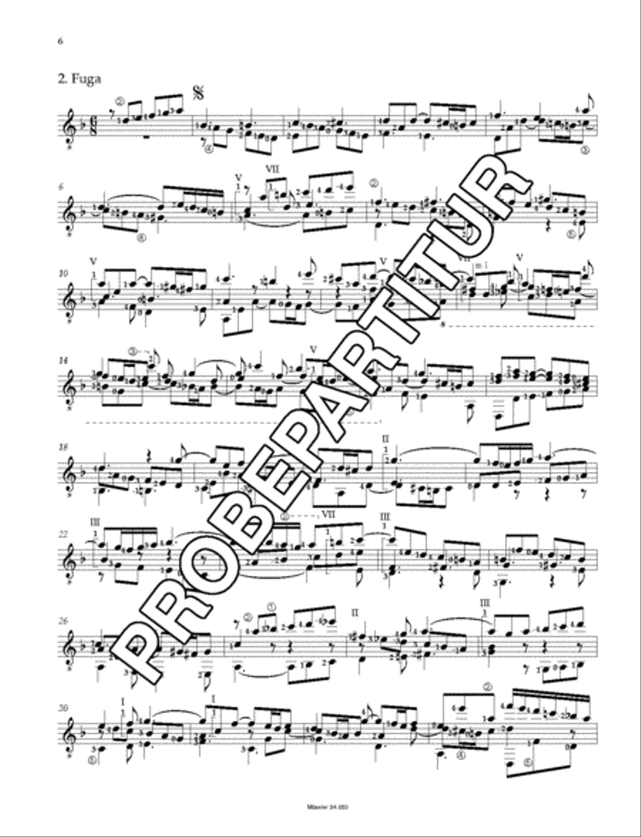 Suite d-Moll (orig. c-Moll) BWV 997 Classical Guitar scores gallery preview page 7