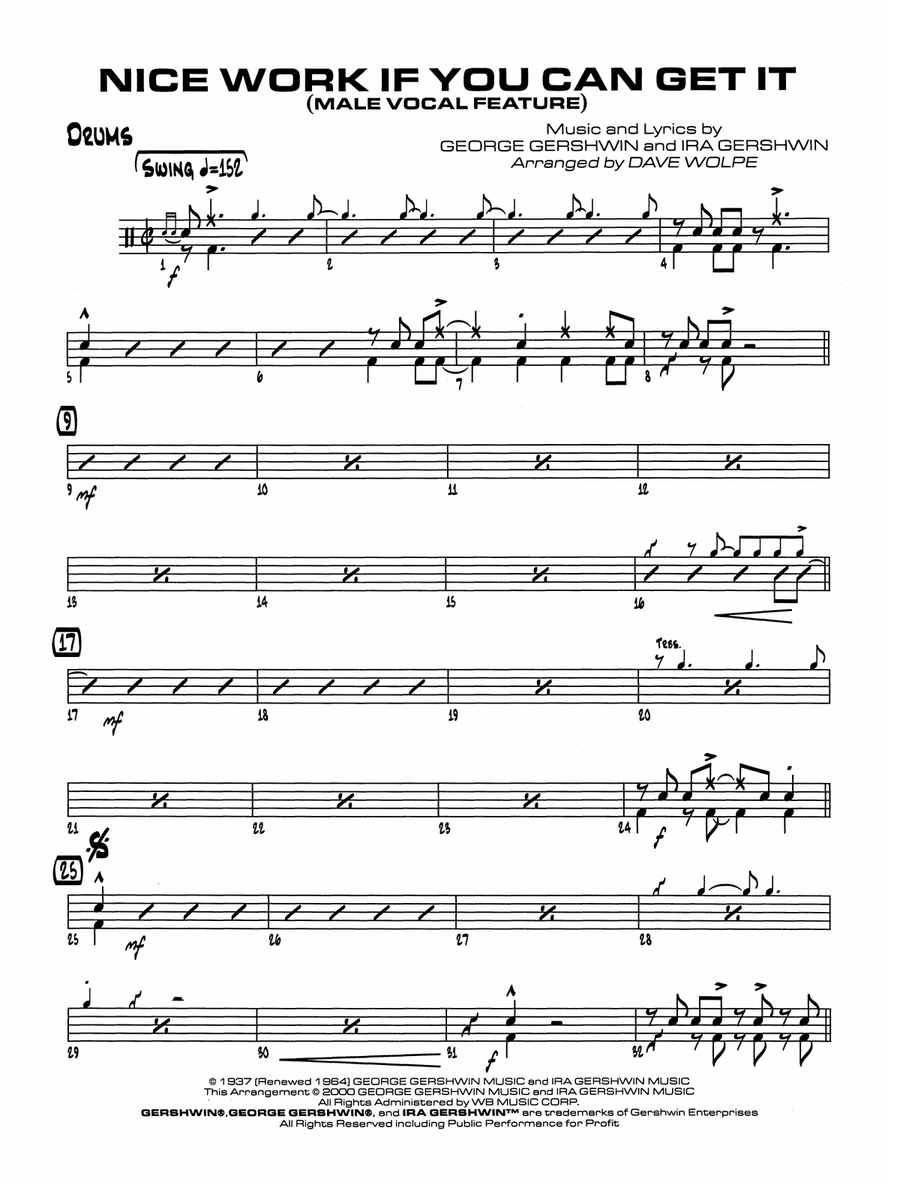 Nice Work If You Can Get It: Drums