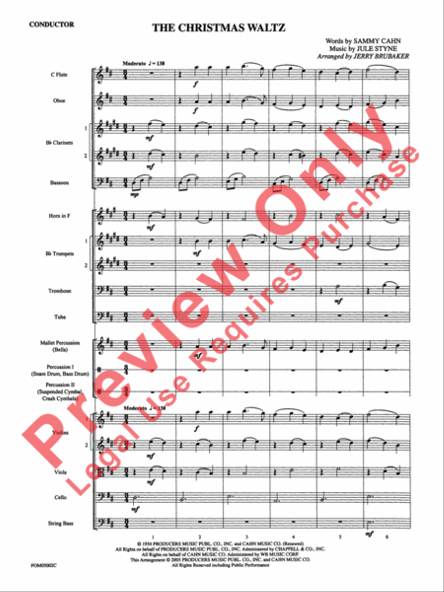 The Christmas Waltz The Christmas Waltz Full Orchestra scores gallery preview page 4