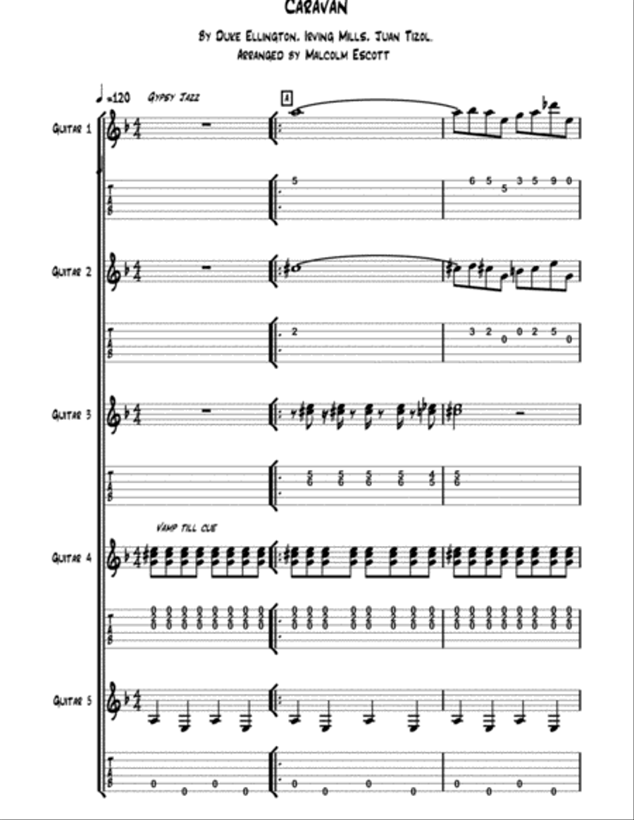 Caravan featured in SOPHISTICATED LADIES Electric Guitar scores gallery preview page 1